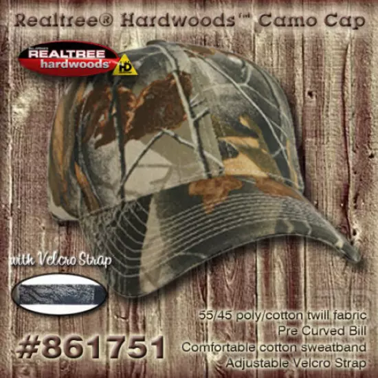 6 Awesome Realtree® Camo Hunting Club Hats with YOUR Club Name (Embroidery)