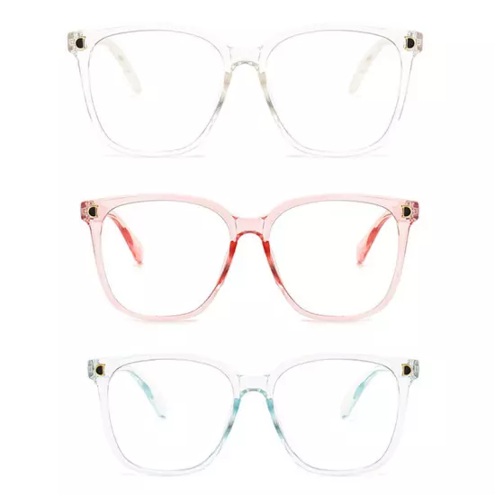 Fake Square Frame Clear Lens Geek Glasses UV Protection Nerd Unisex Fashion US ღ