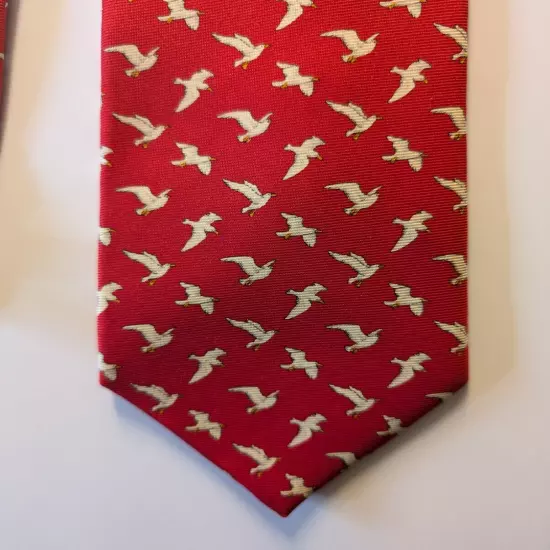 Brooks Brothers Necktie Silk Tie Doves Red