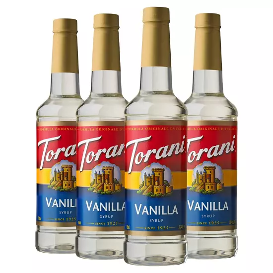 Vanilla Torani Syrup, 25.4 oz, Pack of 4