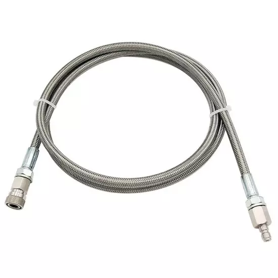 Professional Grade 60 Inch Fill Whip Hose Extension in Stainless Steel