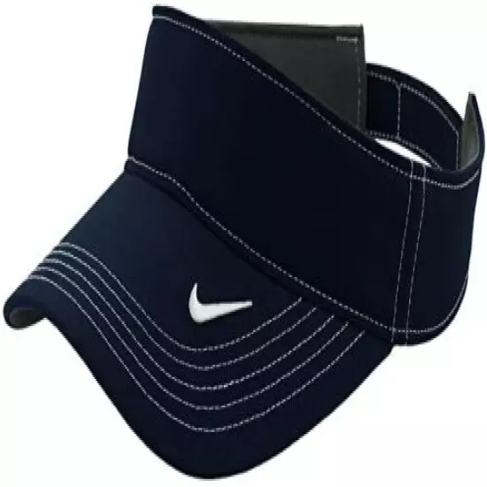 Nike Dri Fit Aerobill Golf Visor Navy Blue White Swoosh Unisex 429466 451 - NEW!