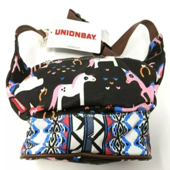 Pink BLACK Rainbow UNICORN Nylon Fanny Pack By Unionbay Union Bay Fannie Bag Zip