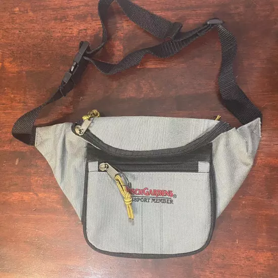 Busch Gardens 3 Pocket Travel Waist Pouch Fanny Pack Passport Member