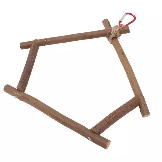 Bird Swing Perch Wooden Standing Climbing Toy Cage Perch For Budgie Cocka