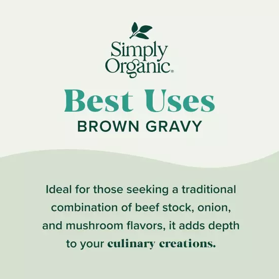 Simply Organic Brown Gravy Seasoning Mix, 1-Ounce 12 1 Ounce (Pack of 12) 