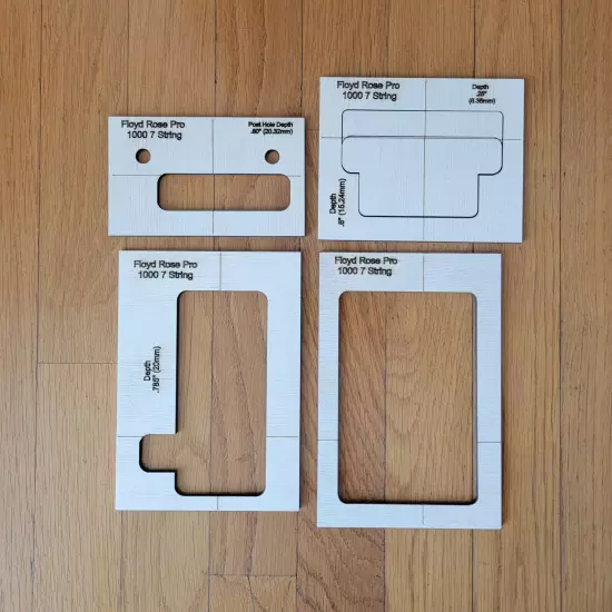 Floyd Rose Pro 1000 Bridge Routing Templates (6, or 7 string)