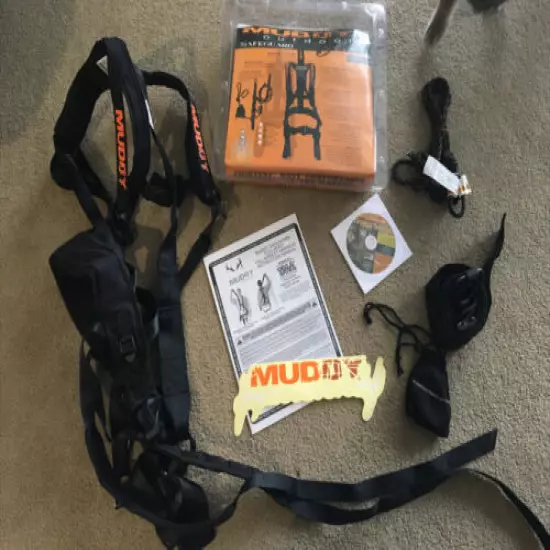 Muddy Outdoors Safeguard Full-Body Fall Arrest Harness Large Orange Tree Stand