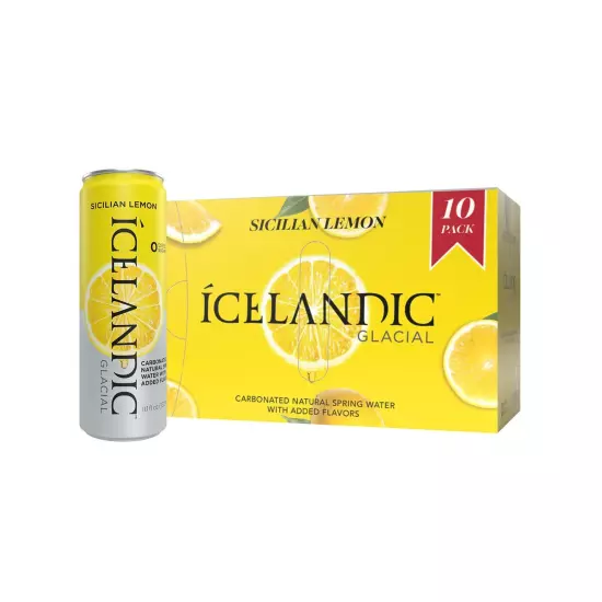 12 Count, Icelandic Glacial Sparkling Water, Tahitian Lime, 500 ml