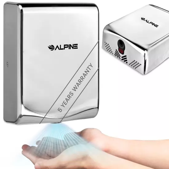 Alpine Commercial Hand Dryer with HEPA Filter, 8 Seconds Extreme Speed Electric