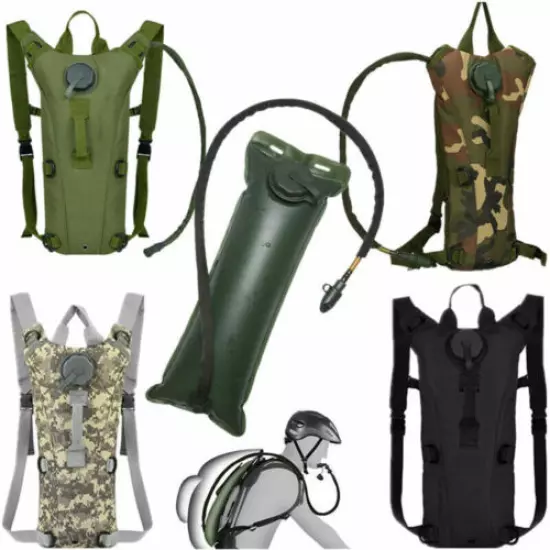 3L Hydration System Survival Water Bag Pouch Backpack Bladder Climbing Hiking