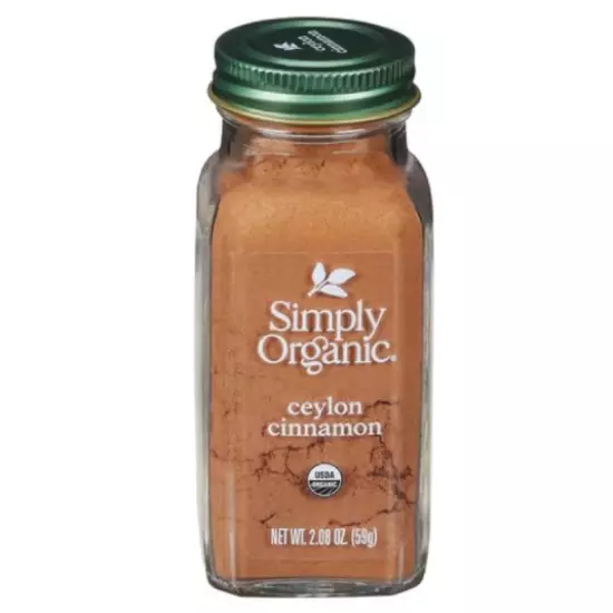 Simply Organic Organic Ground Ceylon Cinnamon, GMO Free 2.08 oz Bottle