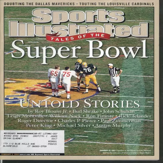 SPORTS ILLUSTRATED Super Bowl Roy Blount Bud Shrake John Schulian ++ 2/2 2004