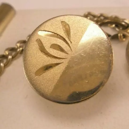 Engraved 1/20 12K Gold Filled Vintage Tie Tack Lapel Pin