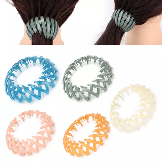 Bird Shaped Hair Clips Expandable Bun Ponytail Holder Hair Claw Clamp A HPT