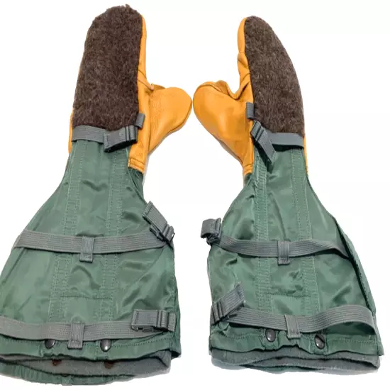 US Military N-4B Artic Extreme Cold Weather Mittens Liners Wool leather gloves M