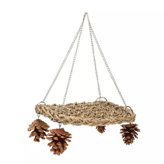 Bird Seagrass Swing Toys Safe Healthy Hand Made Relieve Boredom Bird Foraging