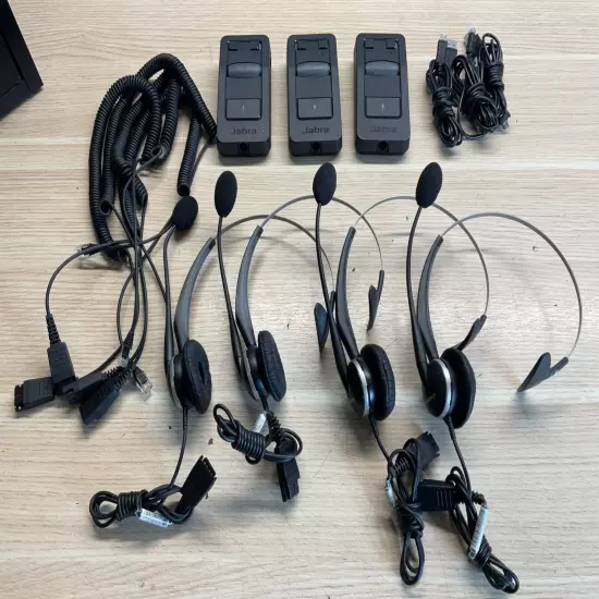 Jabra GN 2100 Headset/ Lot Of 4 / 3 Bases / PREOWNED /JUA895