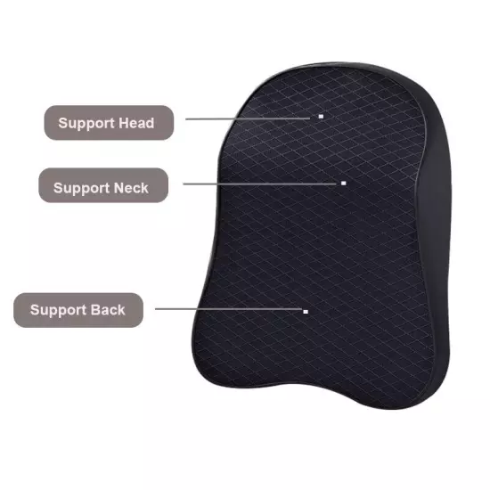 Car Neck Pillow PU Leather Car Pillow Waist Rest Pillow Back Rest Lumbar Cushion