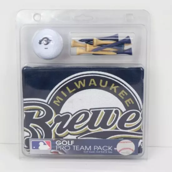 MLB Authentic Milwaukee Brewers McArthur Golf Gift Set Golf Towel & Golf Ball