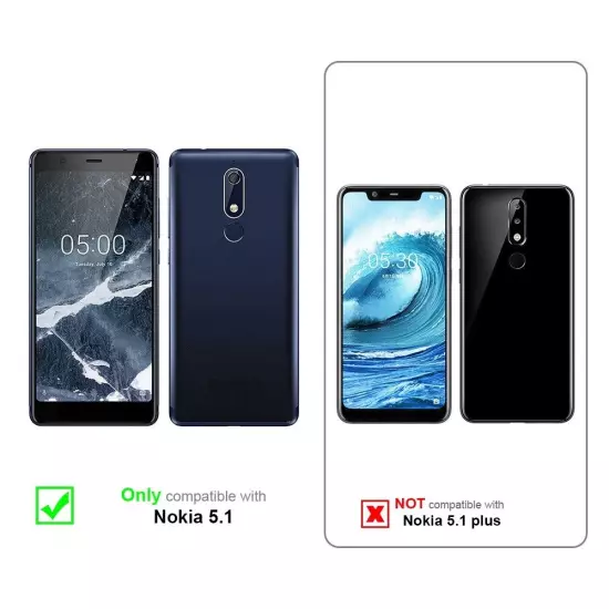 3x Fullcover Tempered Glass for Nokia 5.1 Screen Protection Film