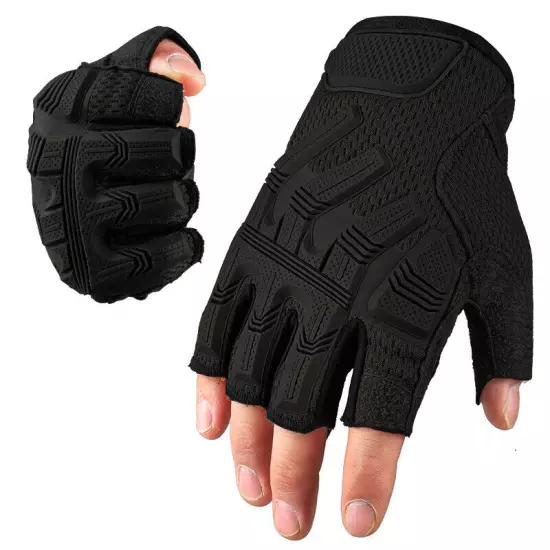 Military Fans Tactical Fitness Sports Anti-slip Protective Half Finger Gloves