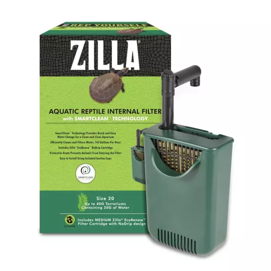 Aquatic Reptile Internal Filter with SmartClean Technology, for Turtles and A...