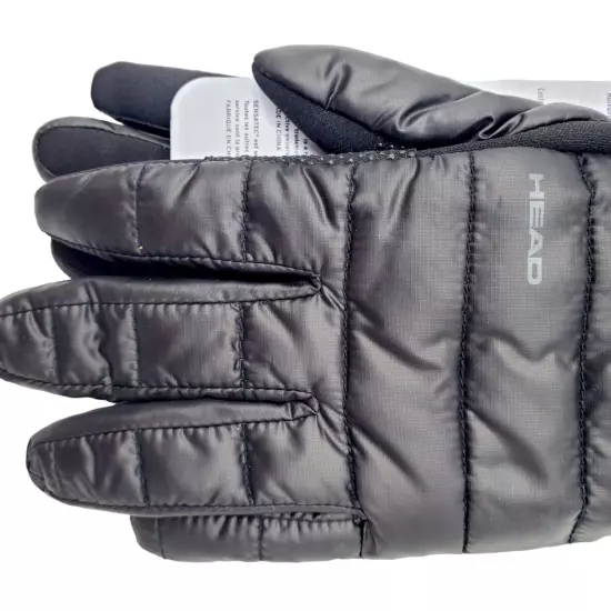 HEAD Women’s Touchscreen Waterproof Hybrid Gloves, LARGE, Black, ThermalFUR Warm