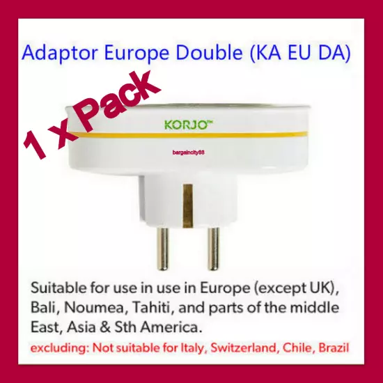 Travel Adapter Australia AU To Asia Bali Tahiti Noumea Middle East Europe Plug