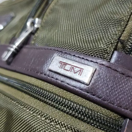 Extremely Rare Tumi Briefcase 2Way Khaki Expandable Super Large Capacity