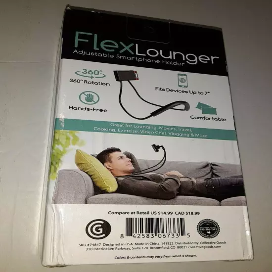 Flex Lounger Neck Phone Holder Mount Universal Adjustable Smartphone Holder