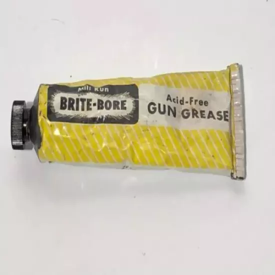 Vintage ORIGINAL FORMULA Mill Run Gun Cleaning 1960’s Brite-Bore Gun Grease NIP