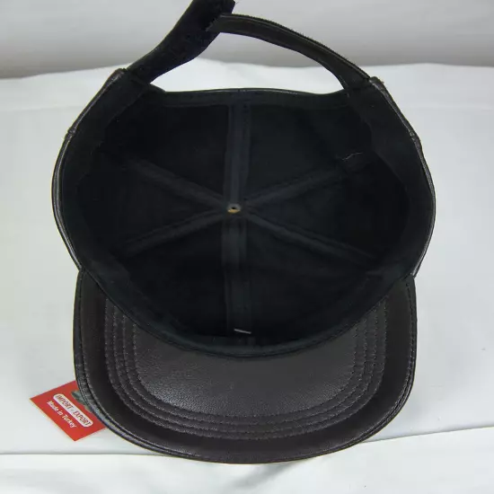 New 100% Genuine Real Lambskin Leather Baseball Cap Hat Trucker Sports Visor