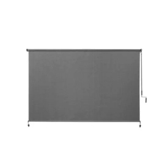 96WX72L Window Shade Exterior Solar Roll Up Patio Curtain Screen Treatment Blind