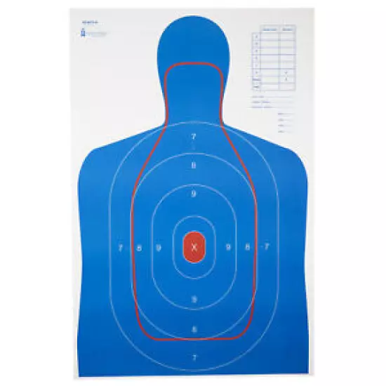 Action Target RC-B27E-Q, B-27E And FBI Q Combination Target, 100 Per Box