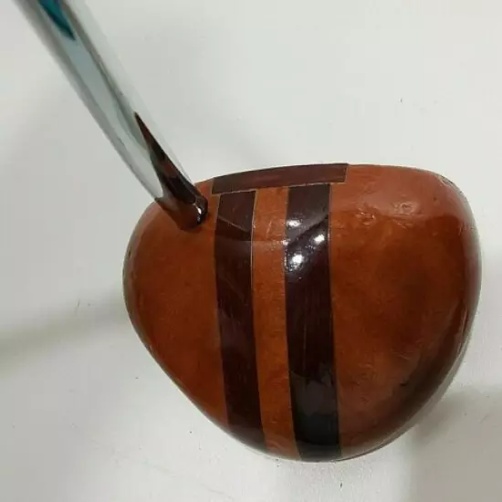 Louisville Golf Persimmon & Bronze STIMP 0 Weighted Mallet Custom Logo Putter 34