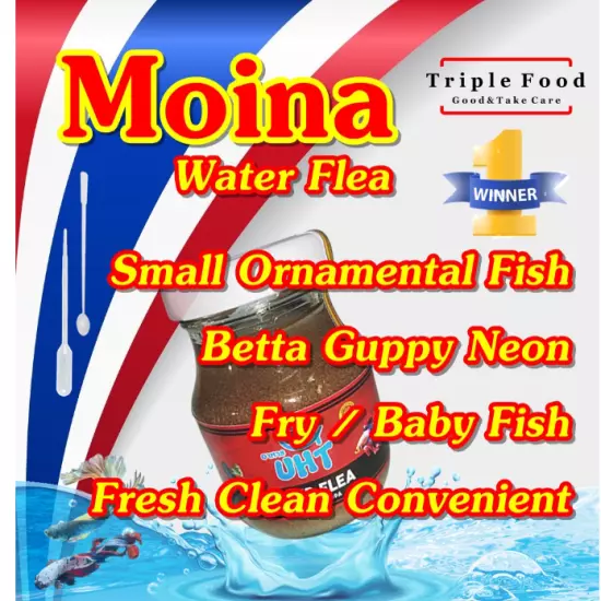 Fish Food UHT Moina Artemia Mosquito High Protein for Guppy Betta Ornamental fis