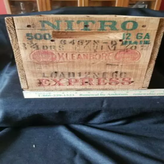 REMINGTON UMC KLEANBORE COMPANY 12 GA NITRO EXPRESS AMMO CRATE BOX END PANEL 