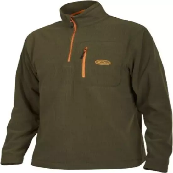 Drake Waterfowl Square Check Camp Fleece 1/4 Zip Pullover CHOOSE SIZE AND COLOR