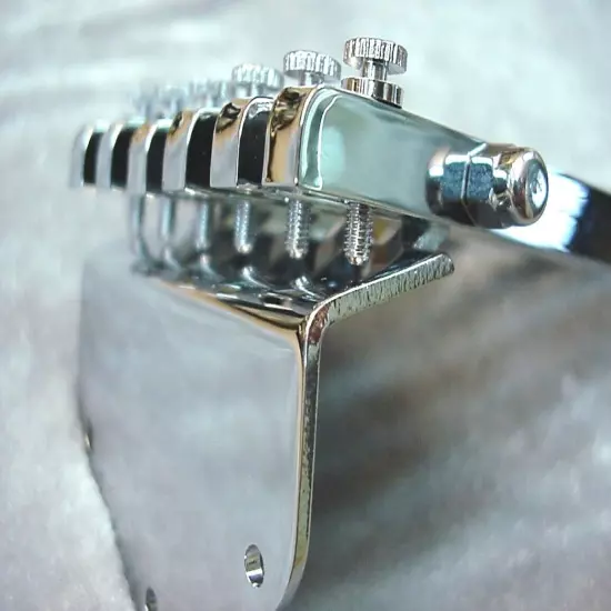 WELL MADE FINGER STYLE TAILPIECE FOR ARCHTOP GUITAR - CHROME