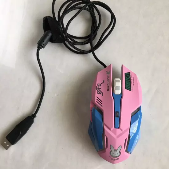 OW Mouse Breathing LED Backlit Gaming Mouse Genji Reaper Wired USB Computer