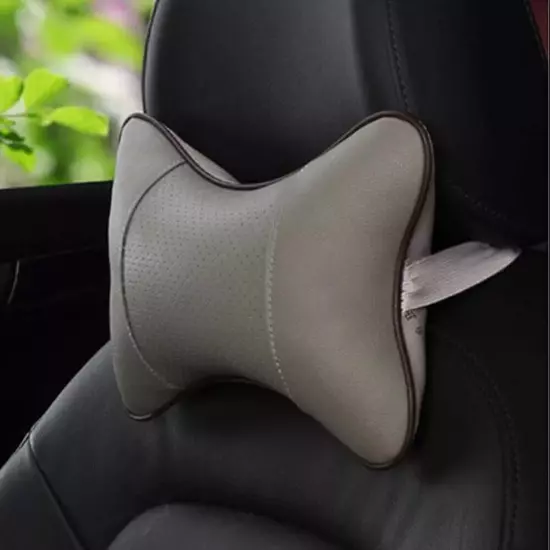 Car Neck Pillows Both Side Pu Leather Headrest For Head Pain Car Pillow C7X2