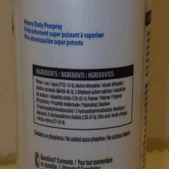 DIVERSEY 904266 CARPET PRE TREATMENT, HEAVY DUTY PRESPRAY, 1 GALLON, NEW 