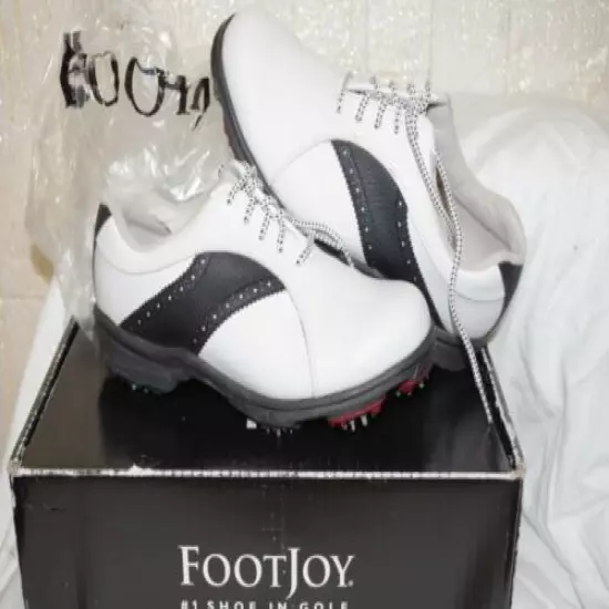 FootJoy GreenJoys Women's White & Black Soft Spike Golf Shoes 48425 8.5M Box