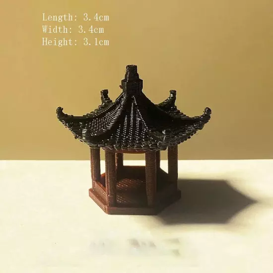 Chinese Ancient Architectural Model Aquarium Micro Landscape Bonsai 3D Printing