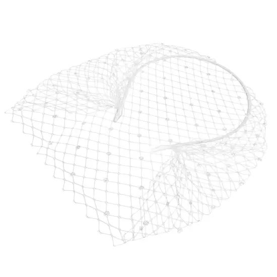 Mesh Veil Headband Fascinator With Veil Tea Party Headband Veil Fascinator He...