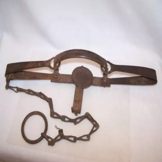 Vintage Oneida Community No. 4 Long Double Spring Wolf Trap, Pat. Sept. 26