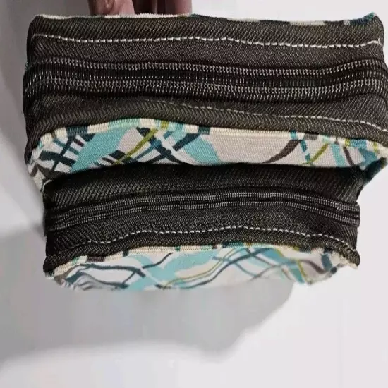 Thirty One Sea Plaid Zip Around Wallet