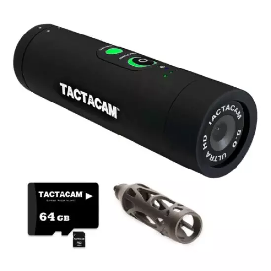 TACTACAM 5.0 Hunting Action Camera + Bow Stabilizer Mount & 64GB MicroSD Card