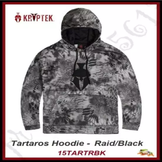 KRYPTEK Tartaros Hoodie - Raid/Black Tartaros Hooded Sweatshirt - 15TARTRBK